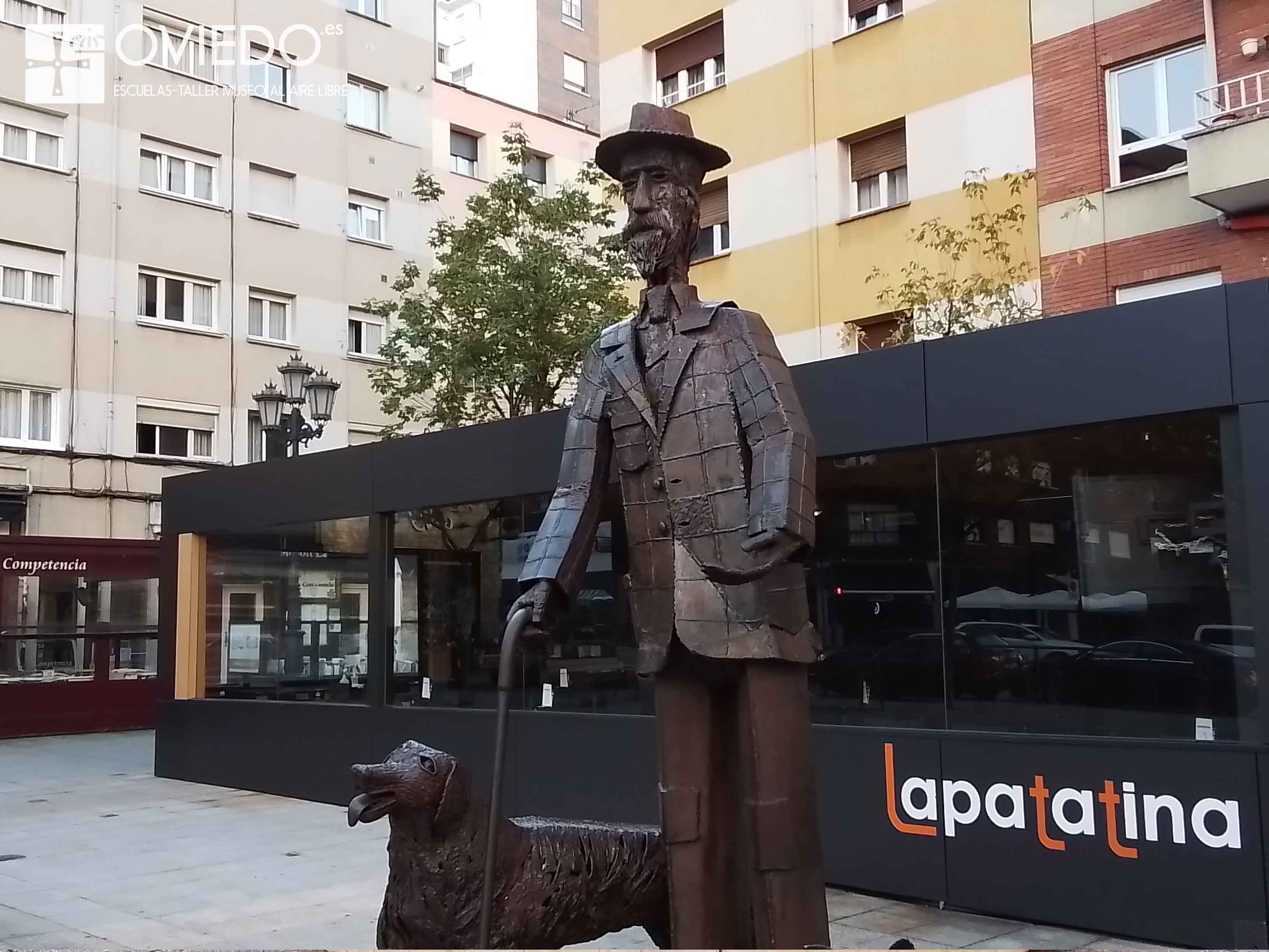 Escultura Mendigo con perros